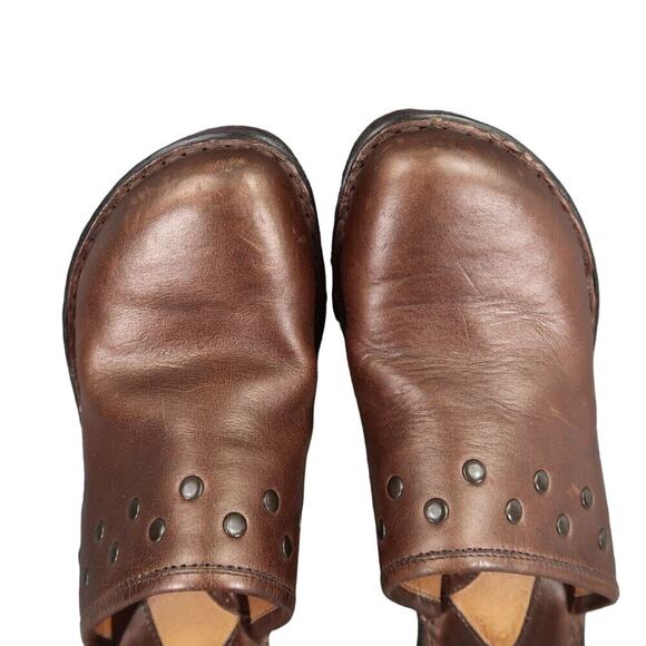 Born Shoes Women 8 Mule Clog Leather Stud Fashion Slip On Comfort Metallic Brown - Picture 12 of 15